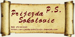 Prijezda Sokolović vizit kartica